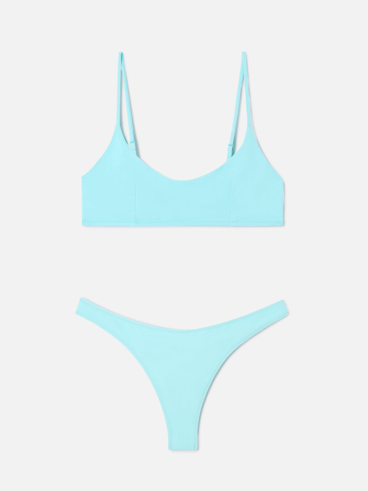 Bikini Judy Naomi bralette verde acqua tinta unita