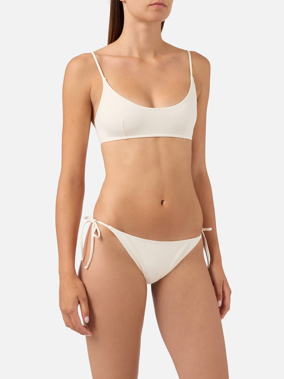 Bikini Judy Virgo bralette crema con laccetti