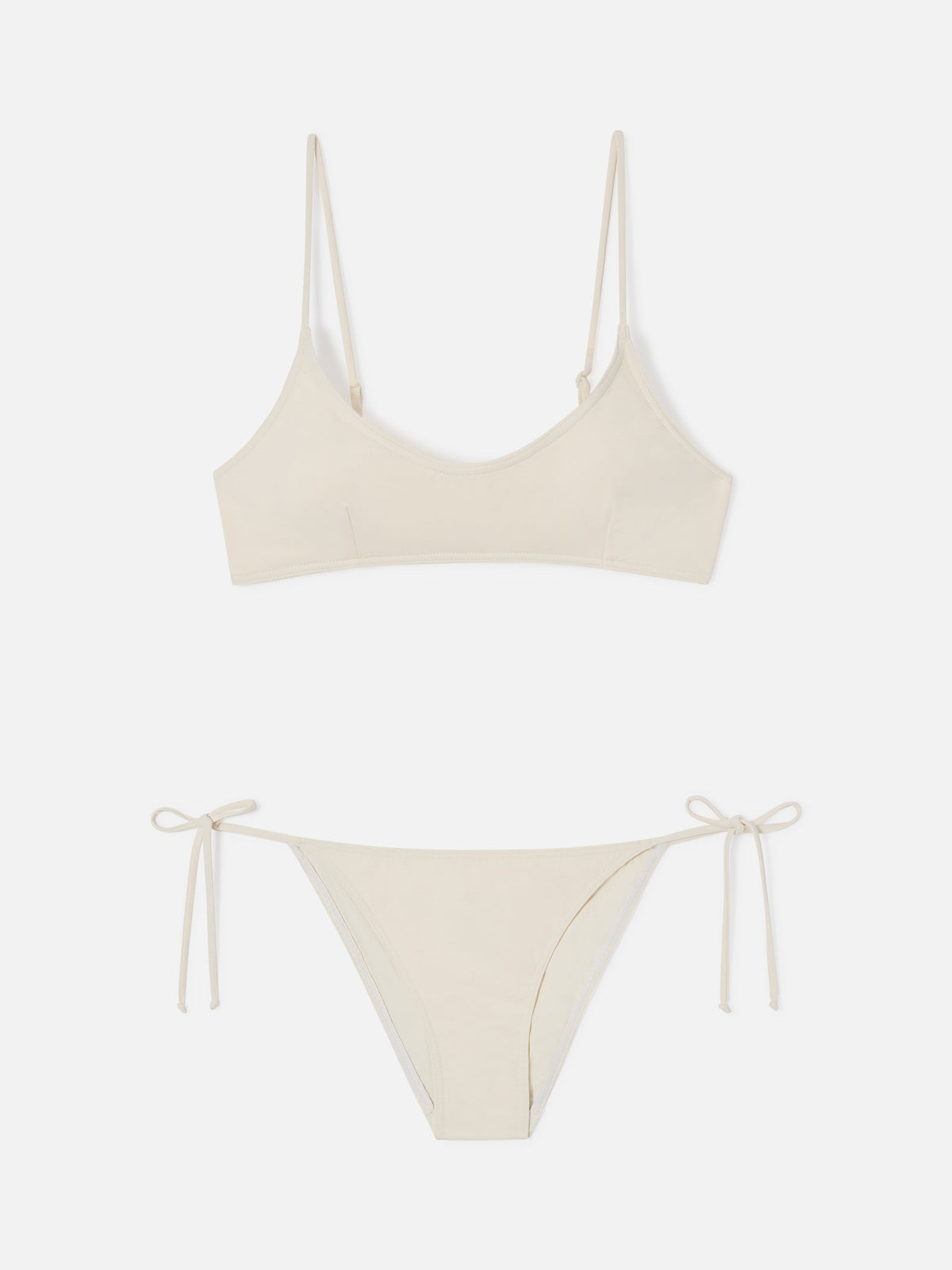 Bikini Judy Virgo bralette crema con laccetti