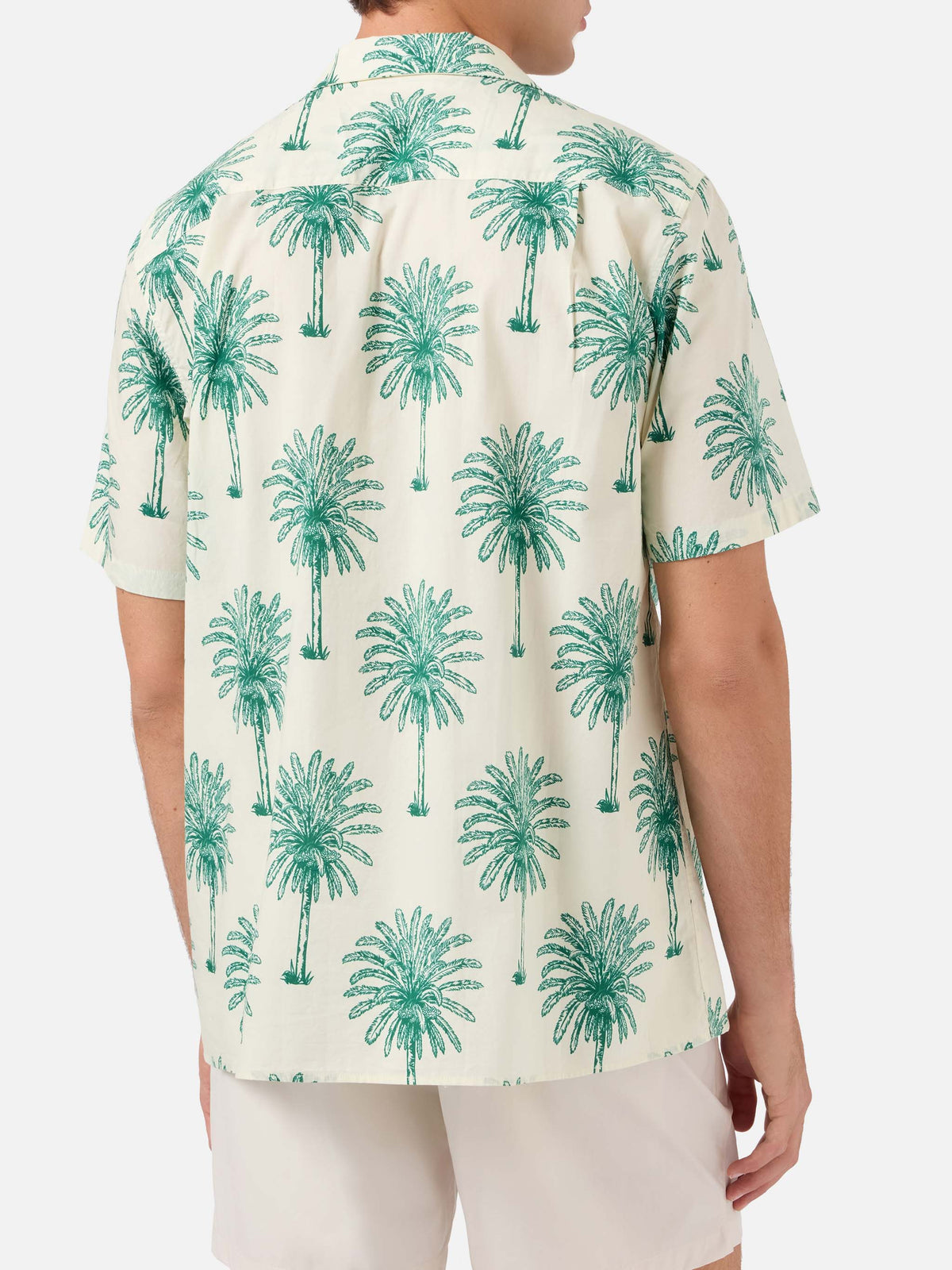 Camicia Kalea bianco panna con stampa palme botaniche product image 3