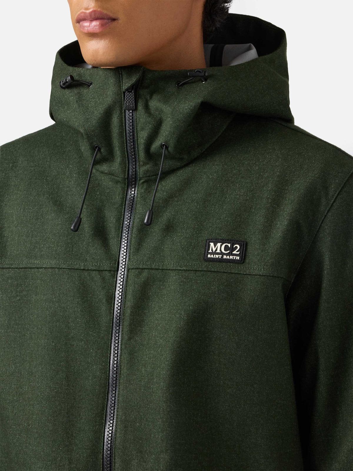 Giacca Kauris Pocket verde militare con cappuccio product image 3