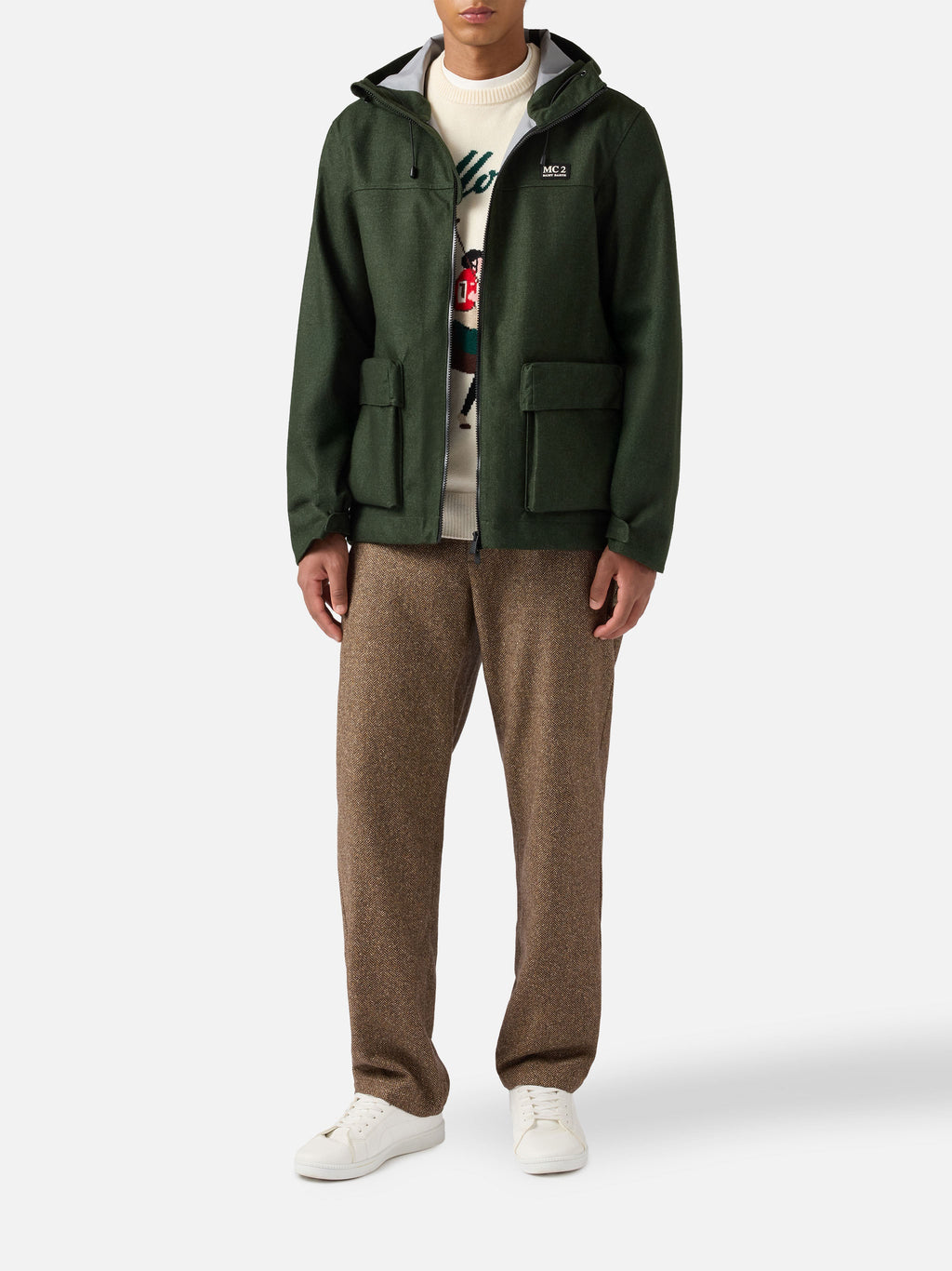 Giacca Kauris Pocket verde militare con cappuccio product image 2