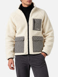 Giacca Keystone bianca in sherpa con tasche pied de poule product image 1