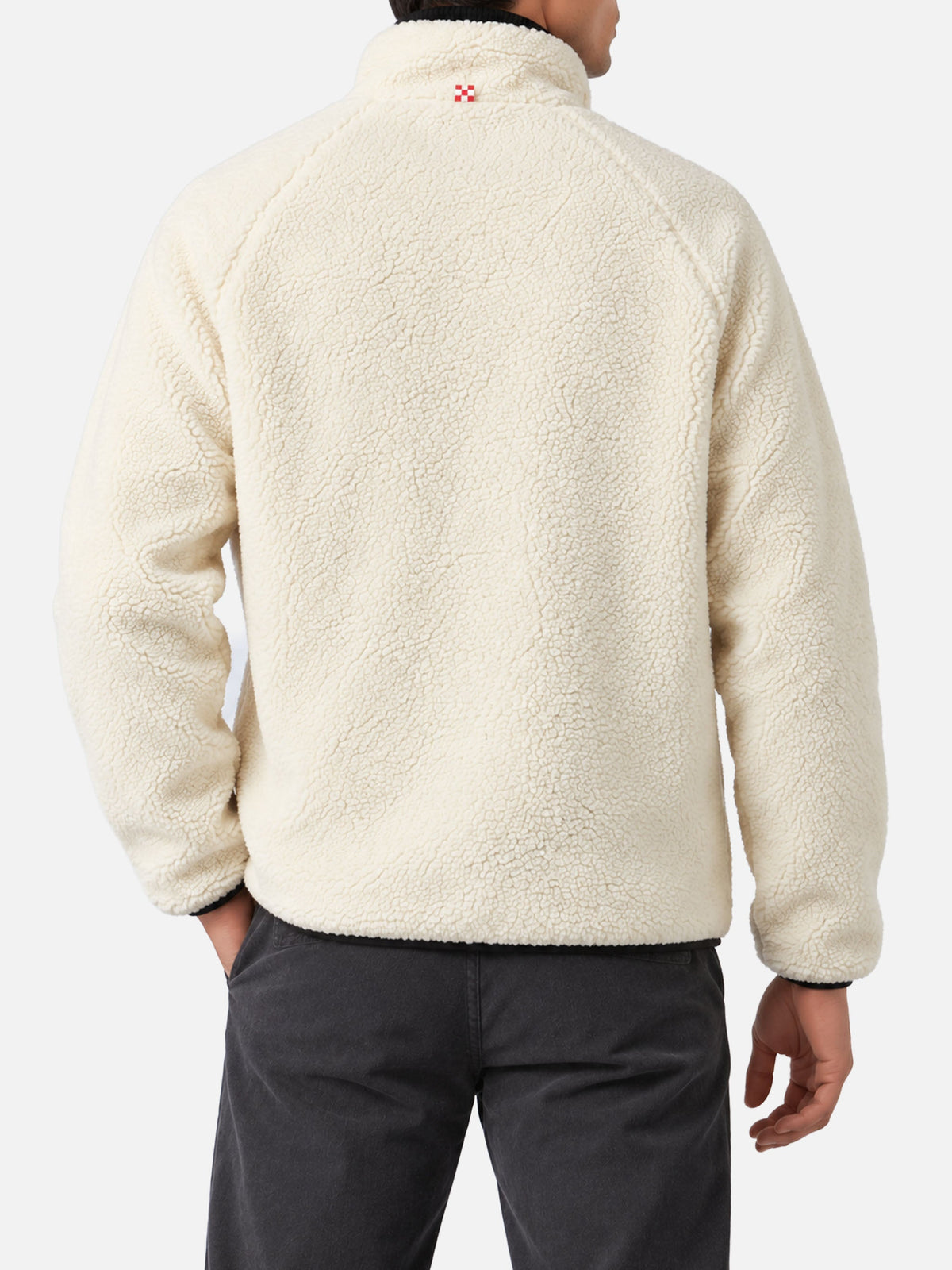 Giacca Keystone bianca in sherpa con tasche pied de poule product image 3