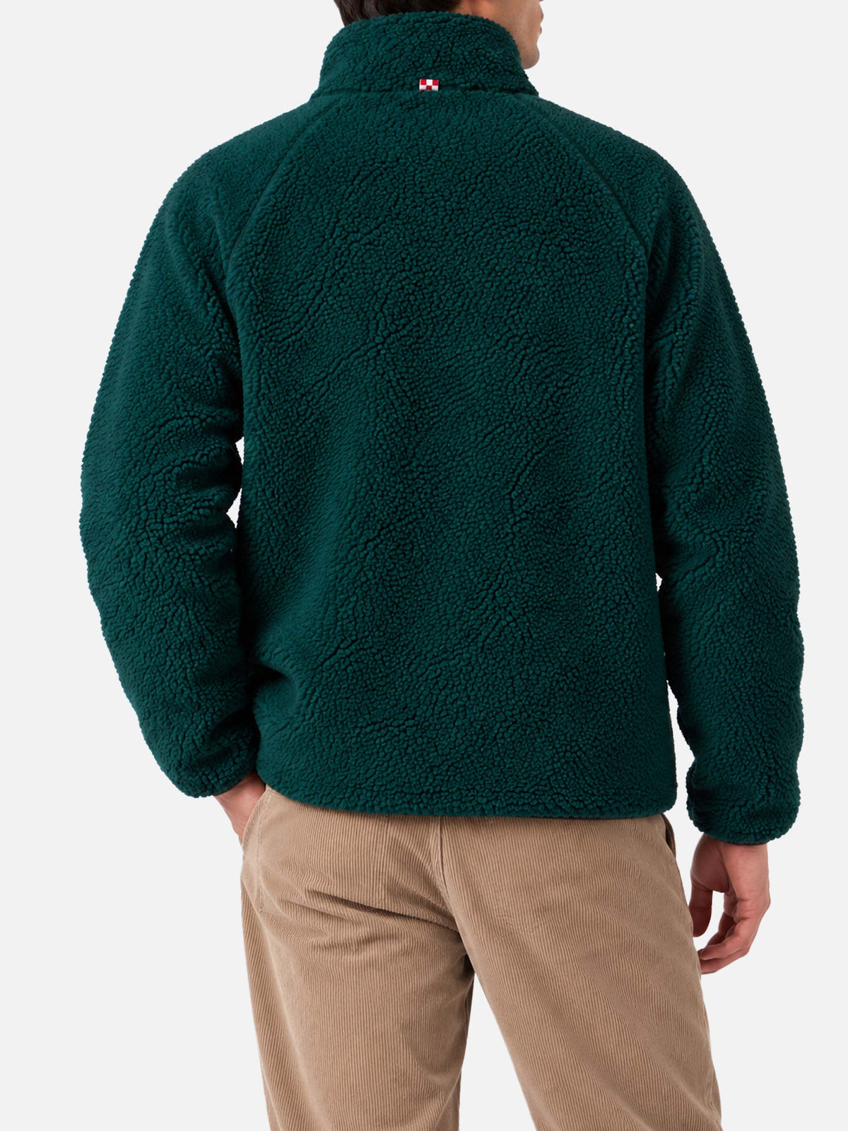 Giacca Keystone verde in sherpa con tasche pied de poule product image 3