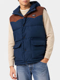 Gilet Klosters blu con cappuccio