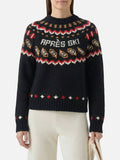 Maglione Kyla Nordic nero con jacquard Après