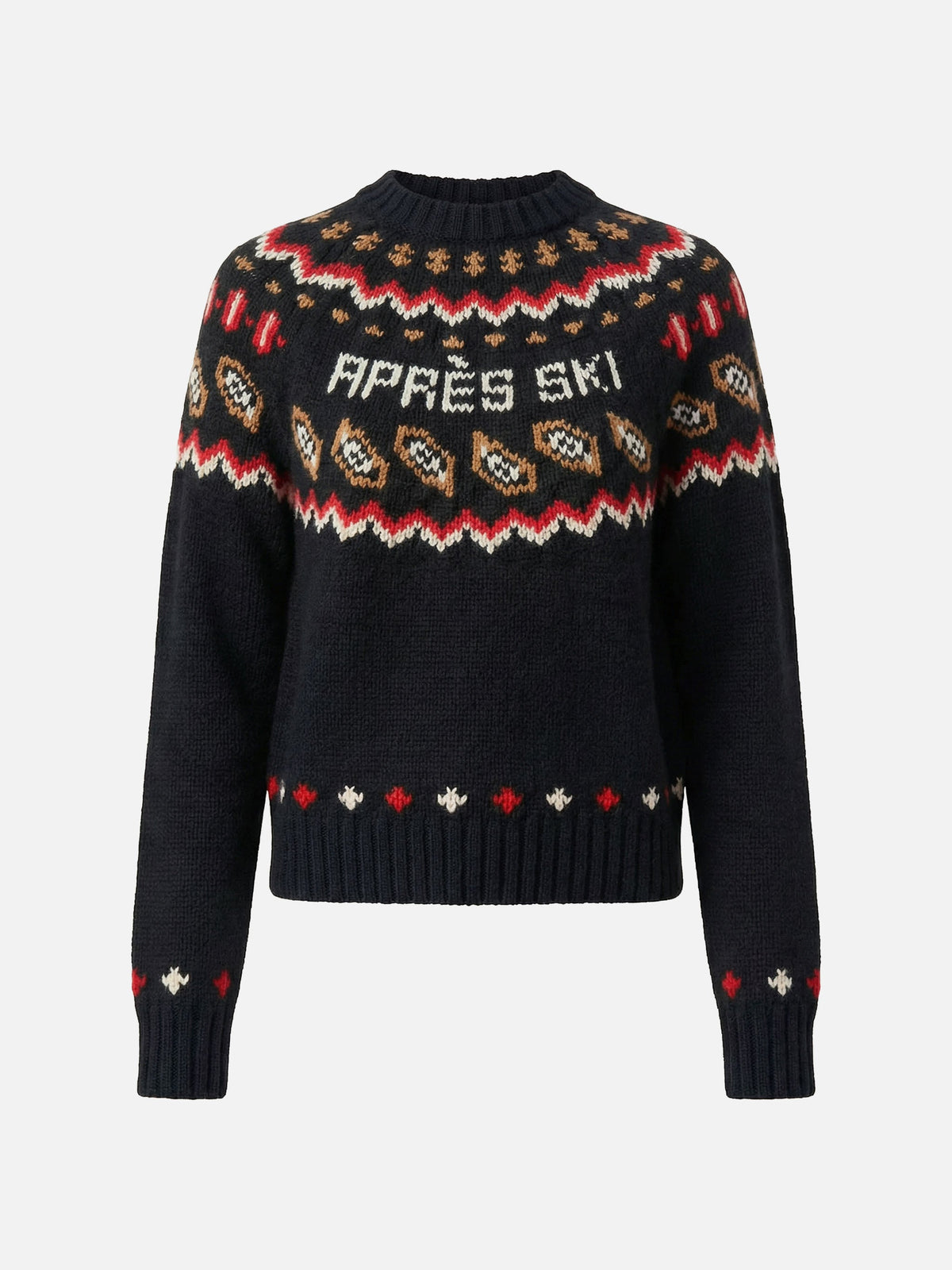 Maglione Kyla Nordic nero con jacquard Après