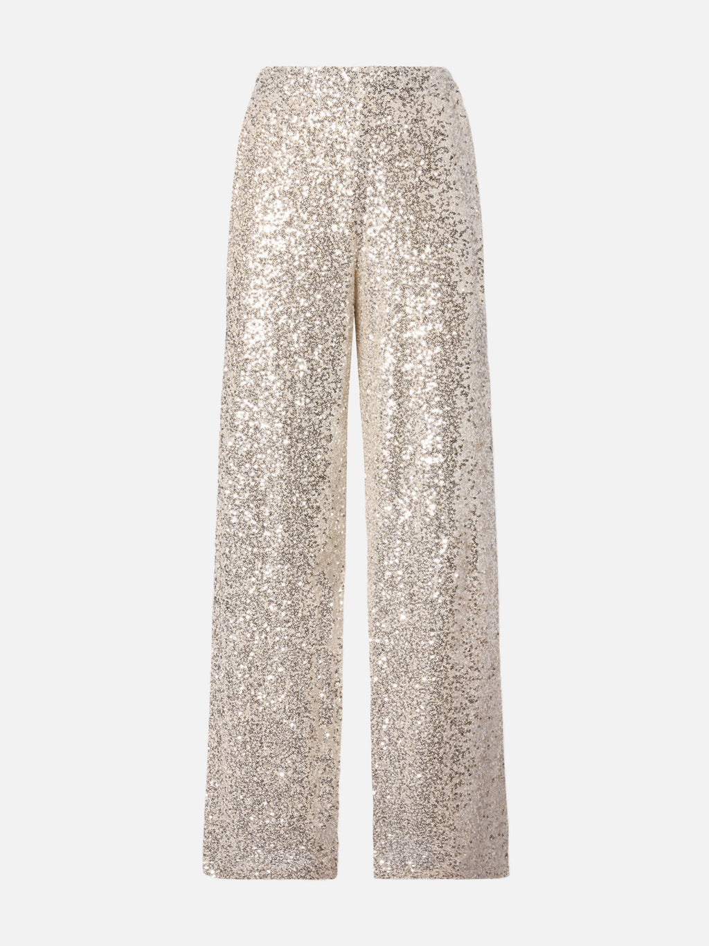 Pantaloni Lucette oro in paillettes a gamba dritta