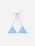 Top bikini Leah triangolo con laccetti azzurro