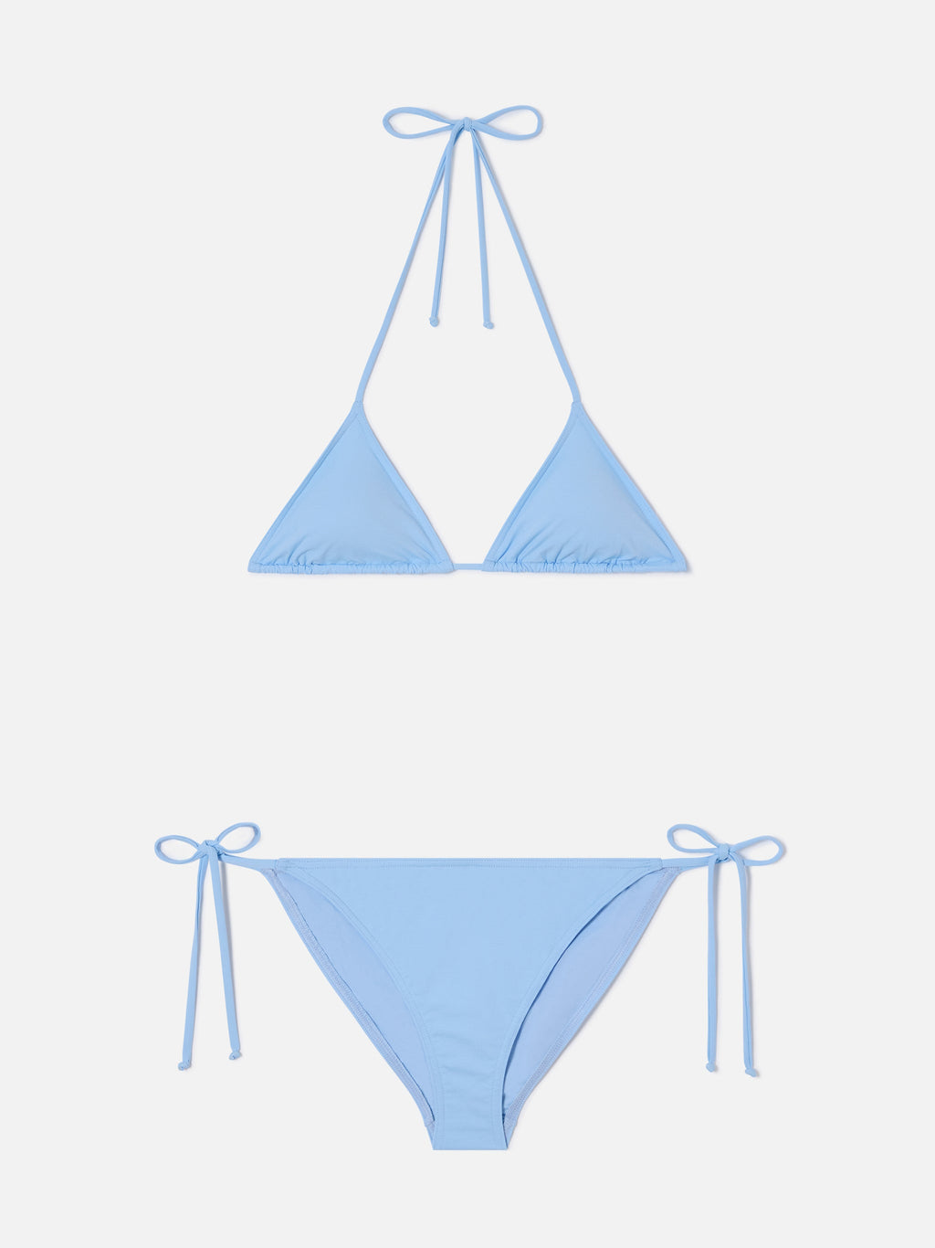 Bikini Leah Virgo triangolo azzurro con laccetti