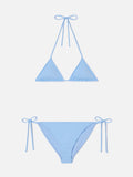 Bikini Leah Virgo triangolo azzurro con laccetti