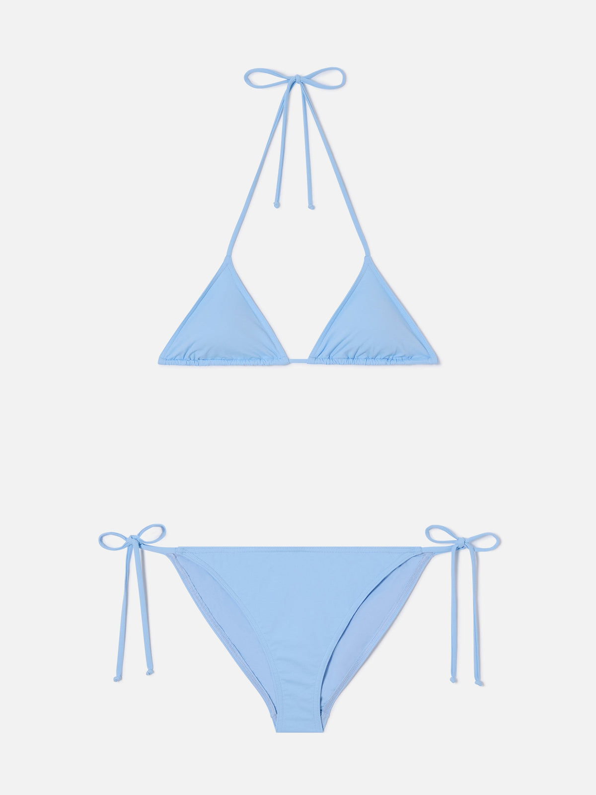 Bikini Leah Virgo triangolo azzurro con laccetti