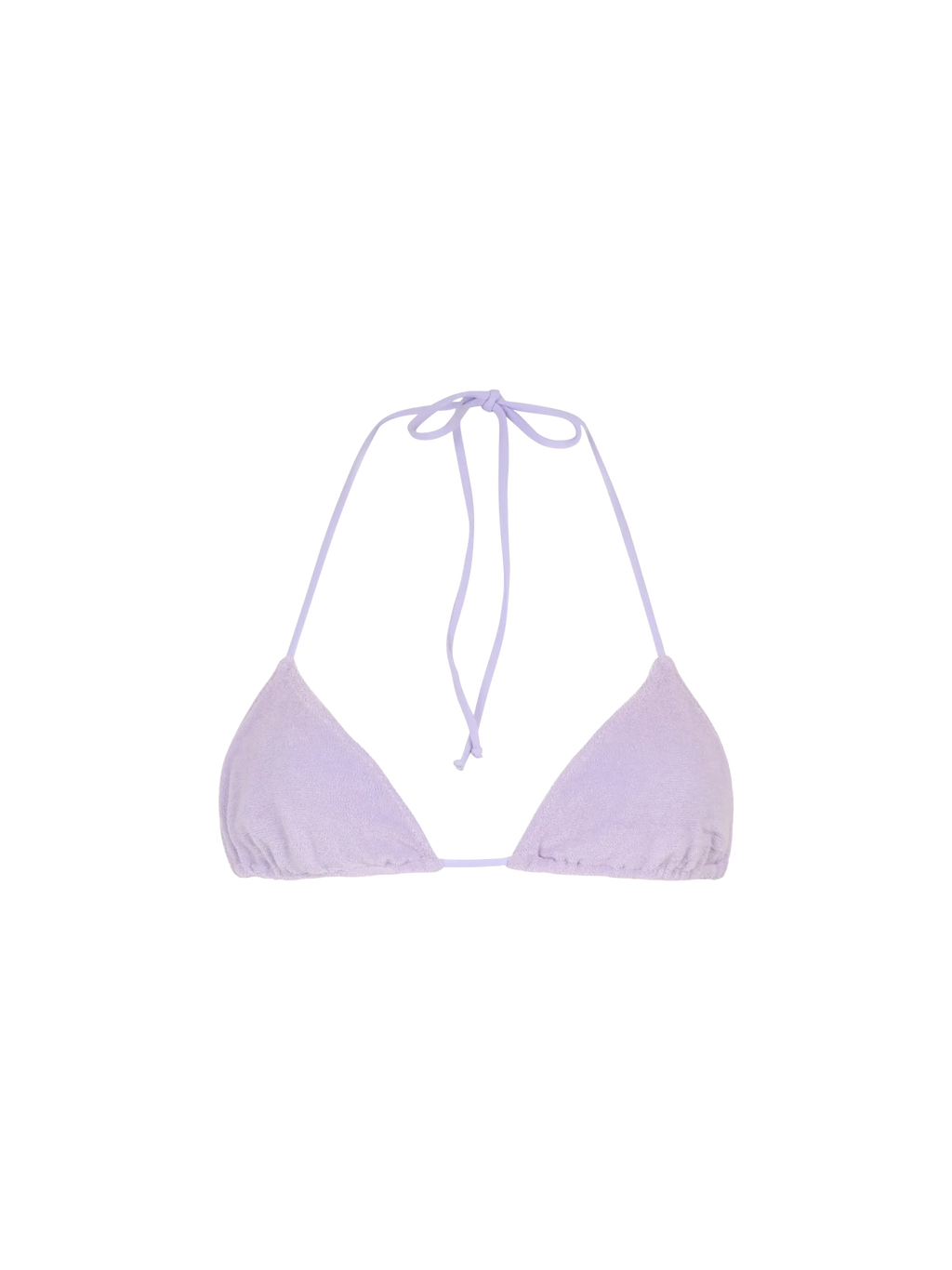 Top bikini a triangolo Leah lilla in spugna