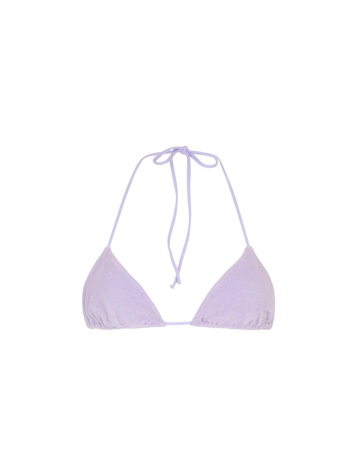 Top bikini a triangolo Leah lilla in spugna