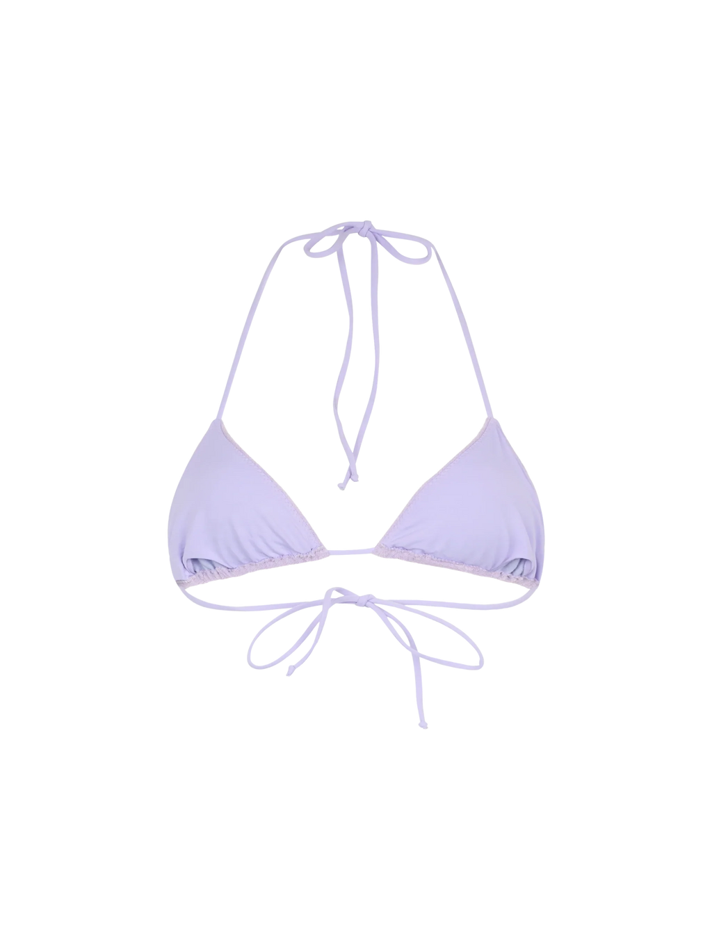 Top bikini a triangolo Leah lilla in spugna