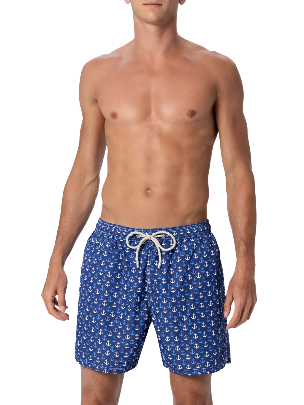 Costume mare Lighting Micro Fantasy con stampa ancore su fondo blu navy