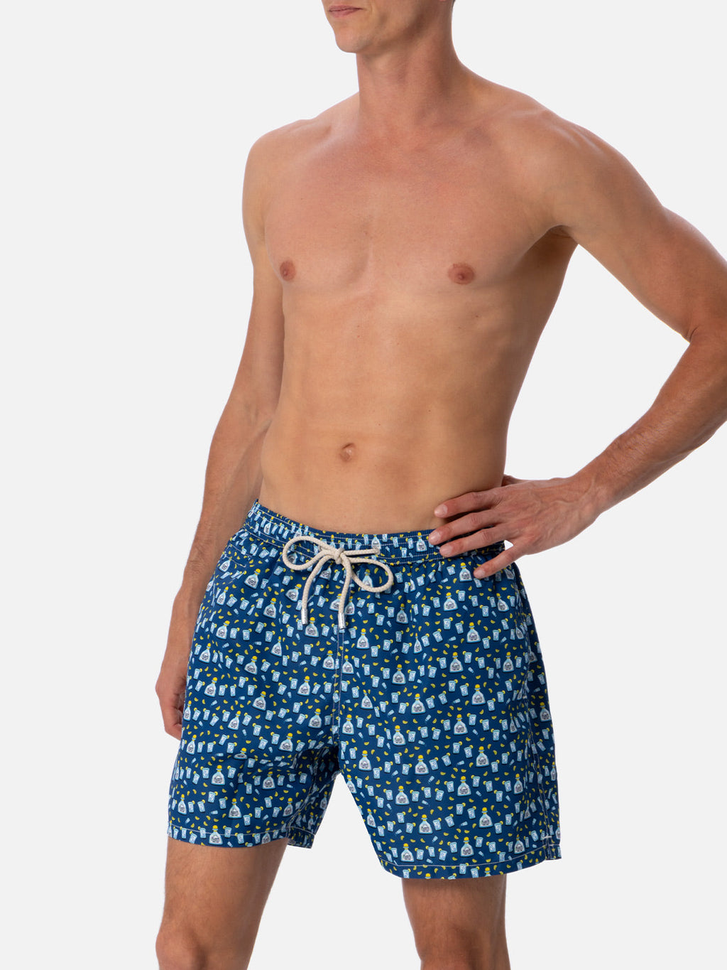 Costume mare Lighting Micro Fantasy con stampa tequila su fondo blu navy