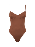Costume intero Margaret marrone sgambato