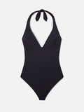 Costume intero Marylin nero con allacciatura al collo