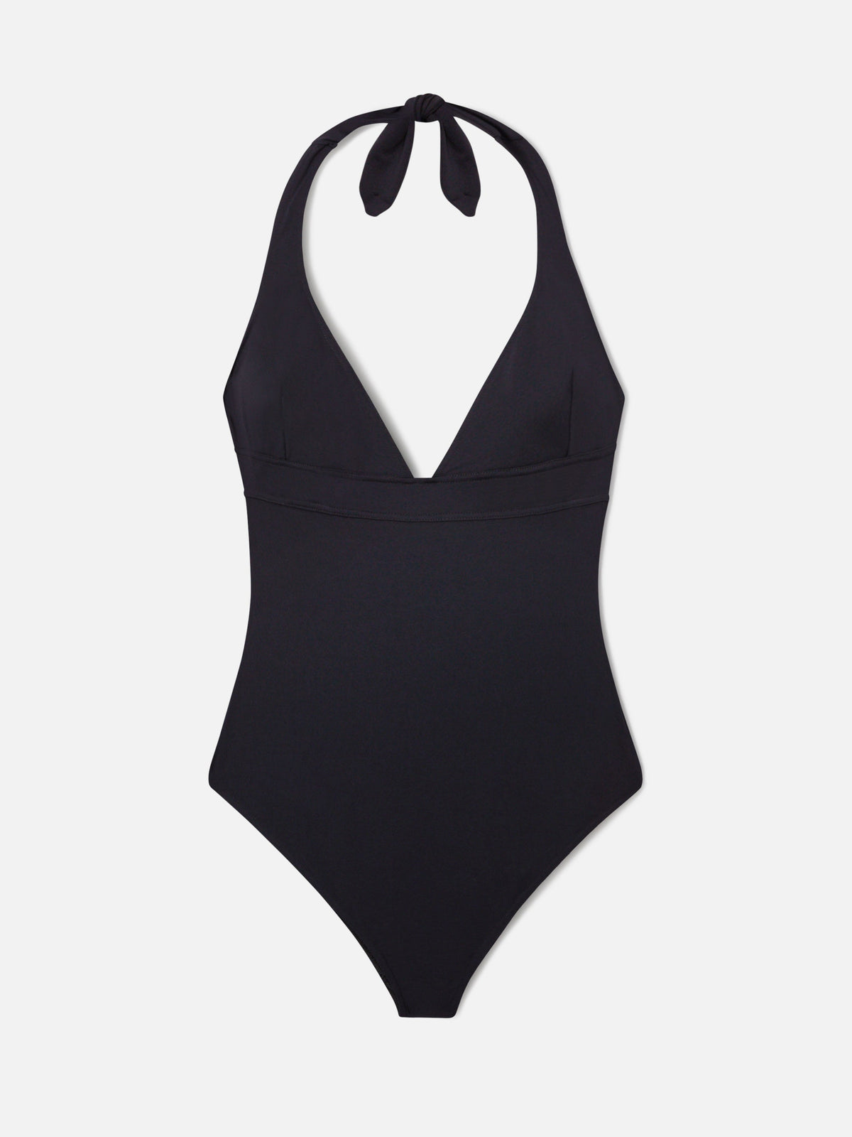 Costume intero Marylin nero con allacciatura al collo