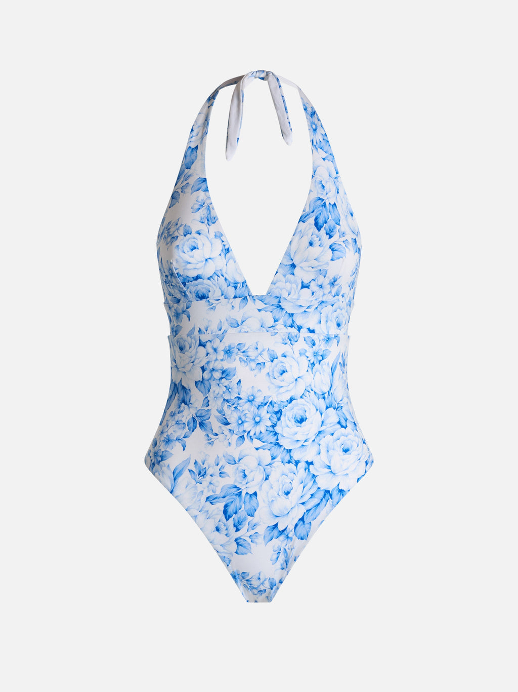 Costume intero Marylin bluette con stampa floreale