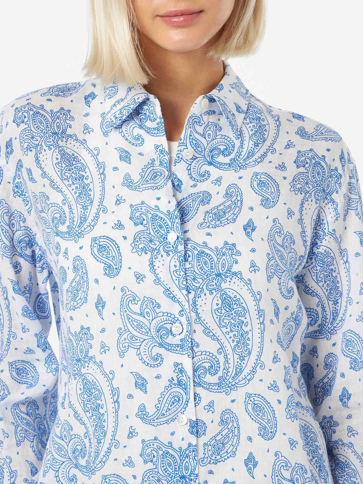 Camicia Meredith in lino con stampa paisley product image 3