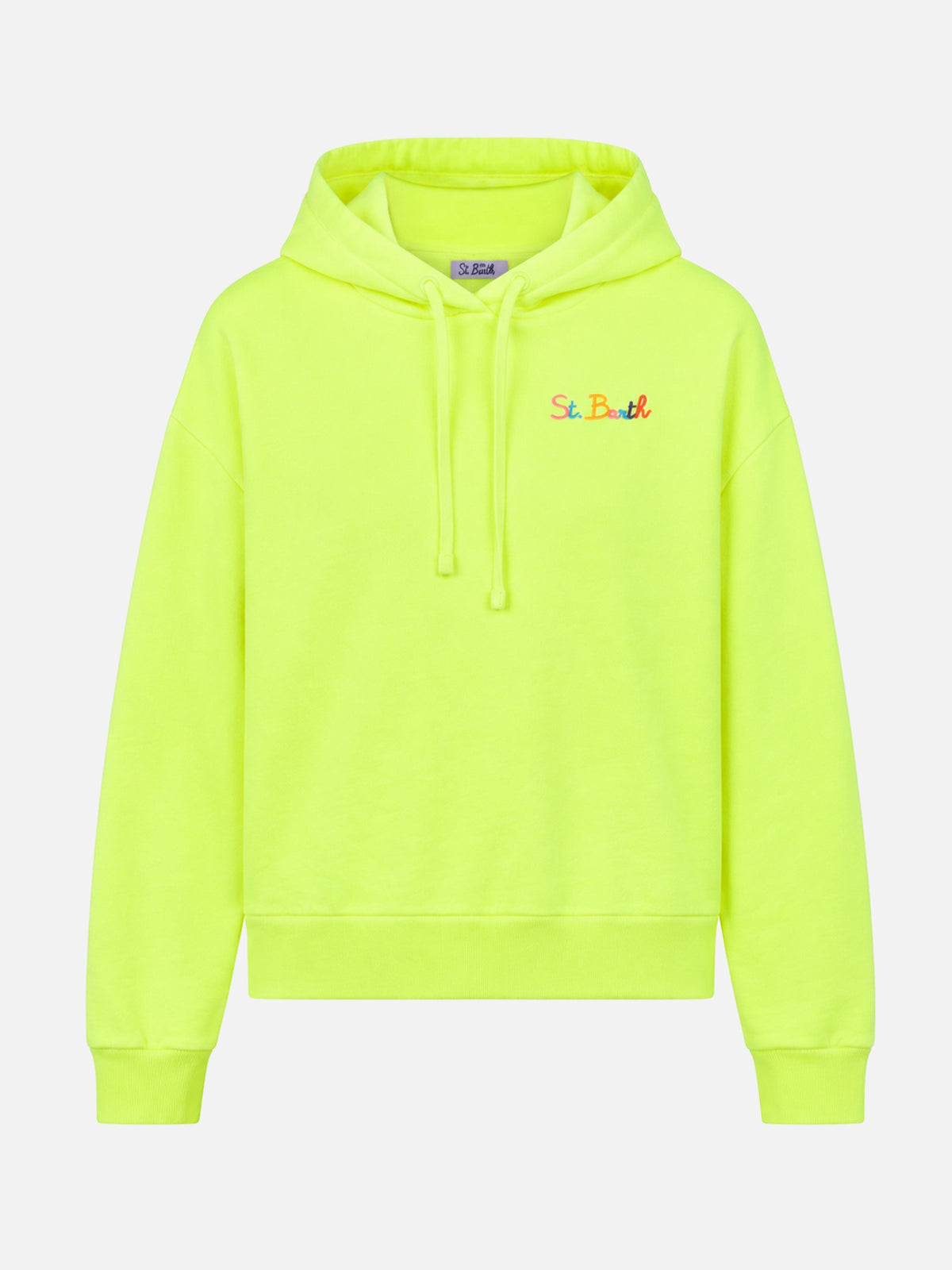 Felpa con cappuccio Mindy Light giallo fluo ricamo logo product image 1