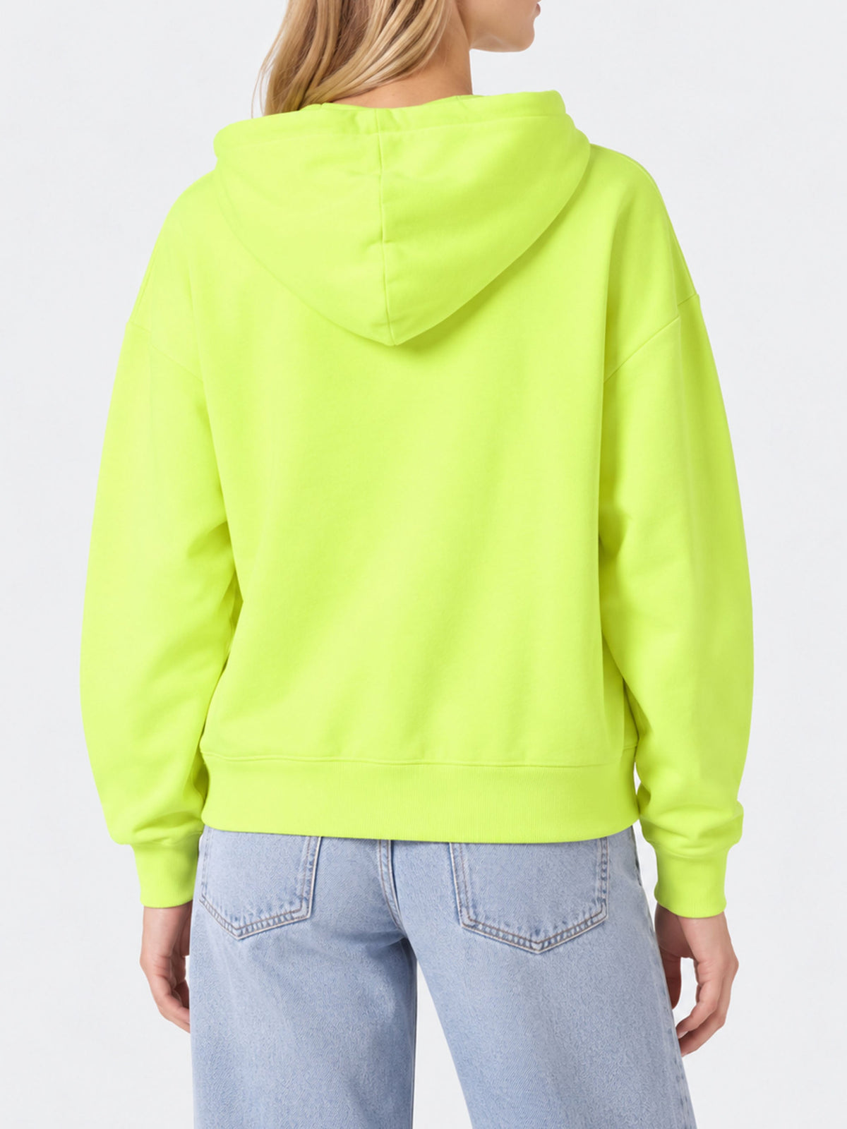 Felpa con cappuccio Mindy Light giallo fluo ricamo logo product image 3