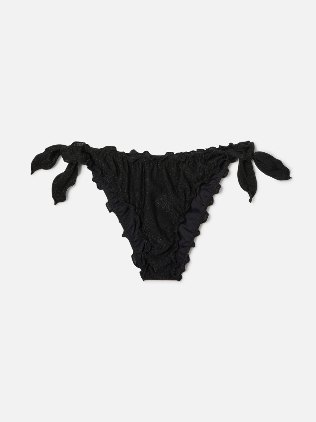 Slip mare Moon classico in tessuto lurex nero tinta unita