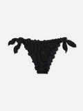 Slip mare Moon classico in tessuto lurex nero tinta unita
