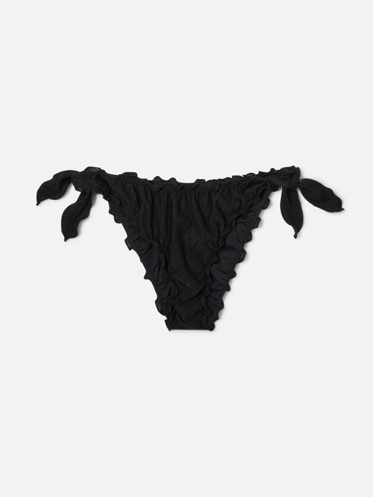 Slip mare Moon classico in tessuto lurex nero tinta unita