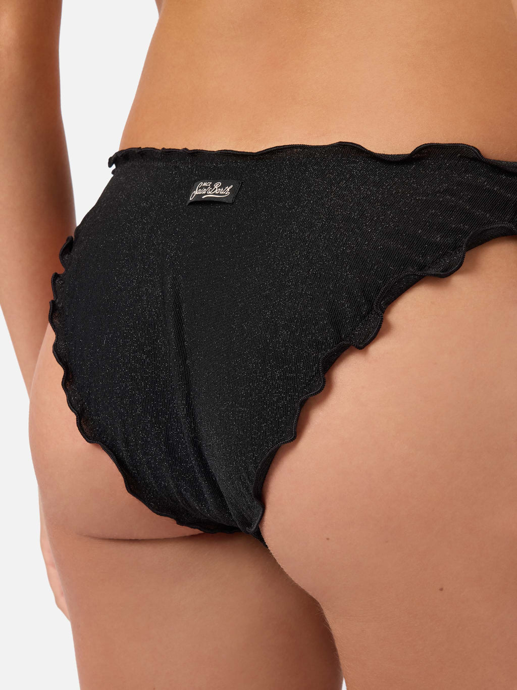 Bikini a triangolo Sagittarius Moon in lurex nero