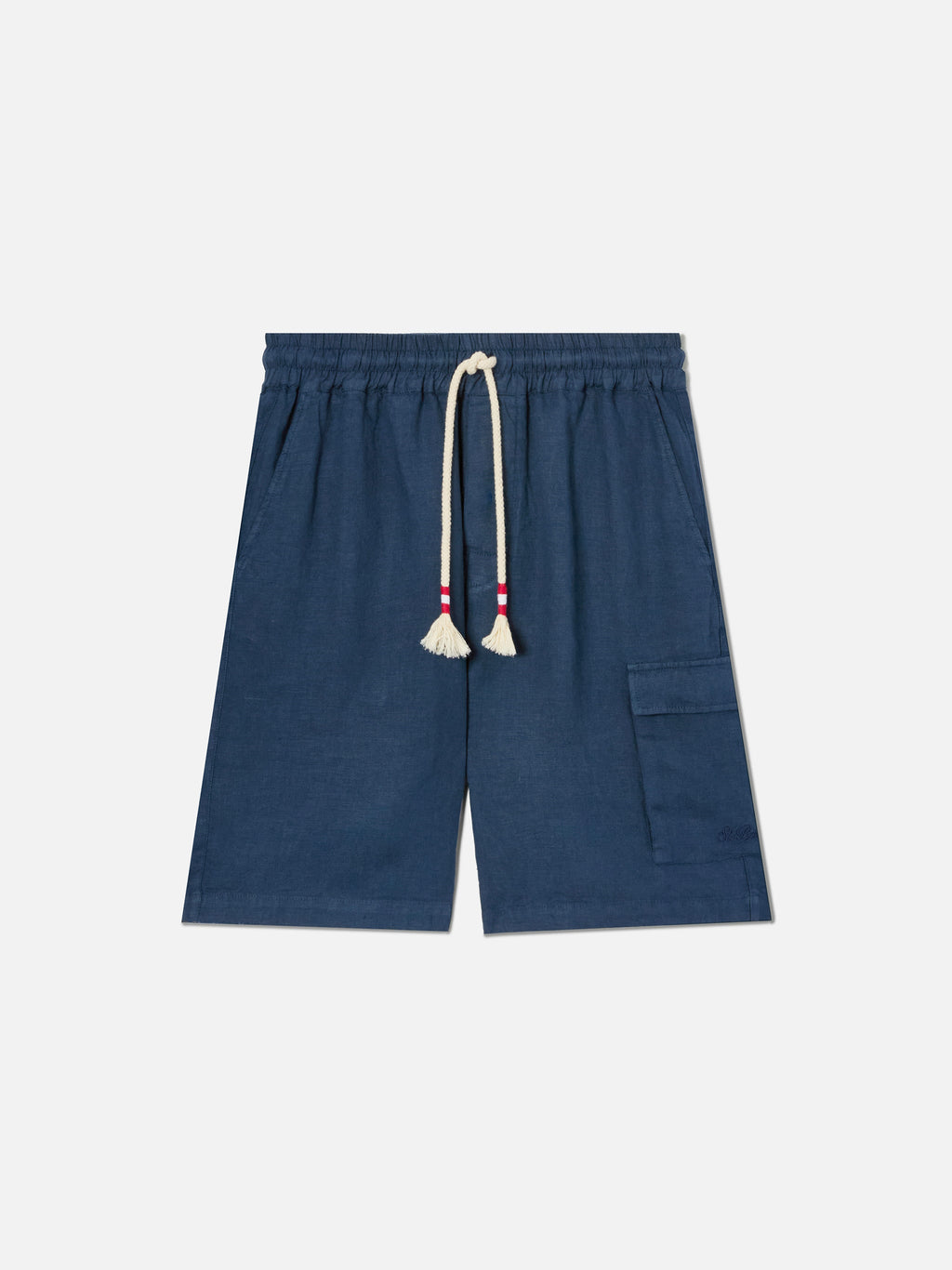 Bermuda Marseille blu navy in lino