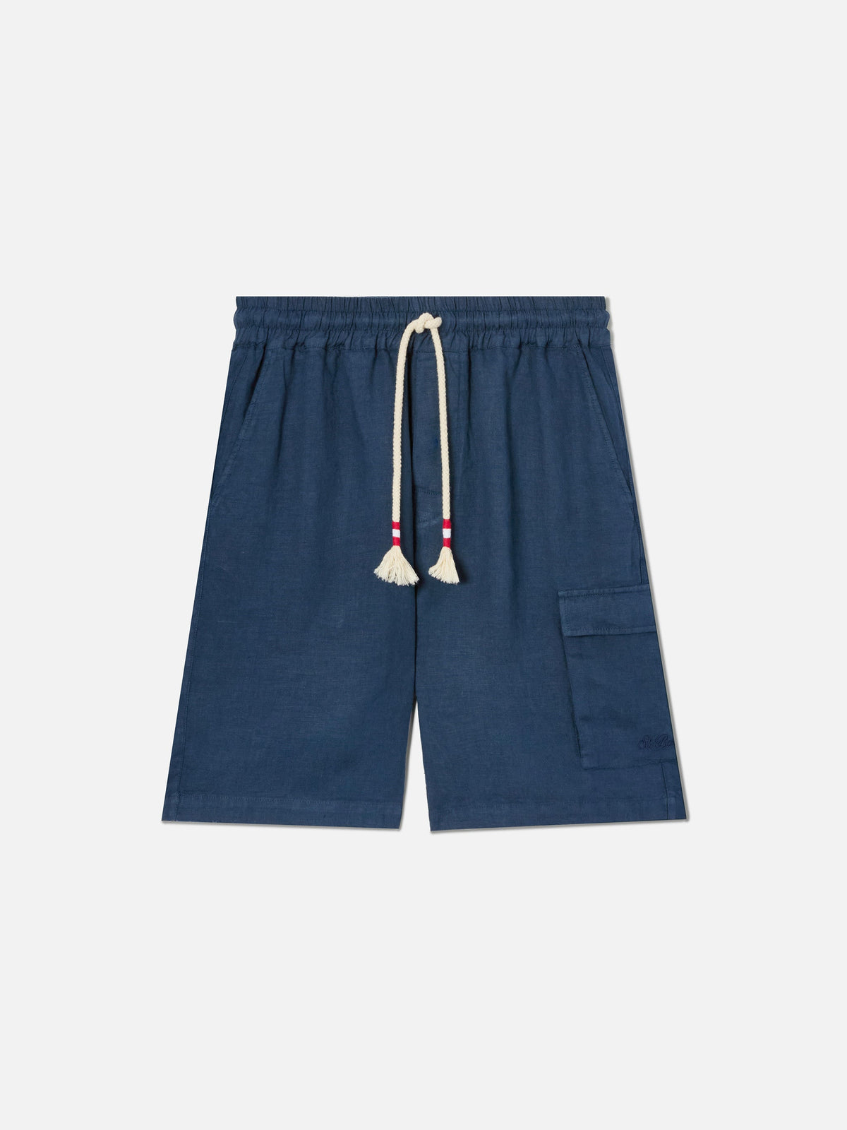 Bermuda Marseille blu navy in lino