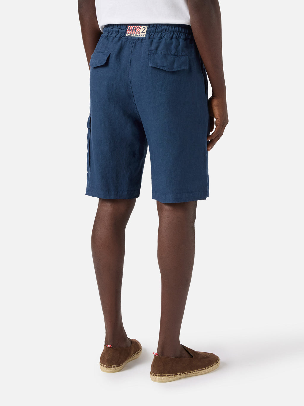 Bermuda Marseille blu navy in lino