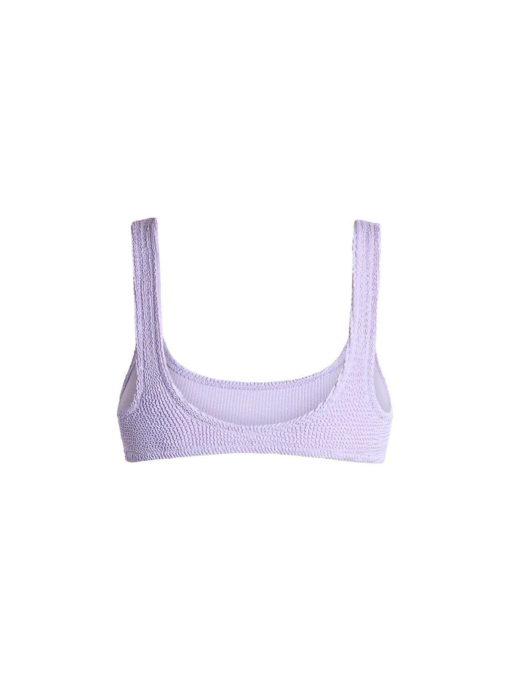 Top bikini bralette Naima lilla in tessuto crinkle