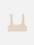 Top bikini Naima bralette in tessuto crinkle beige chiaro