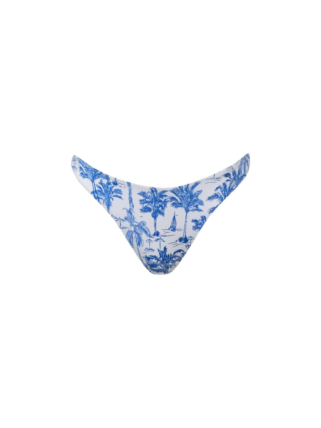 Slip mare Naomi bianco con stampa toile de Jouy