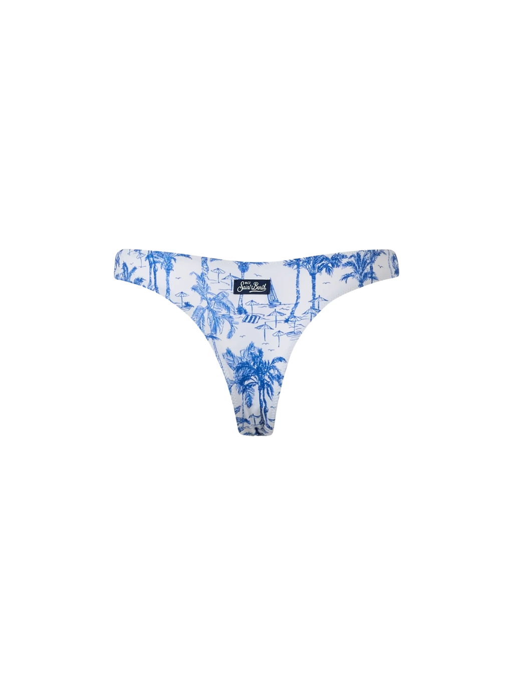 Slip mare Naomi bianco con stampa toile de Jouy