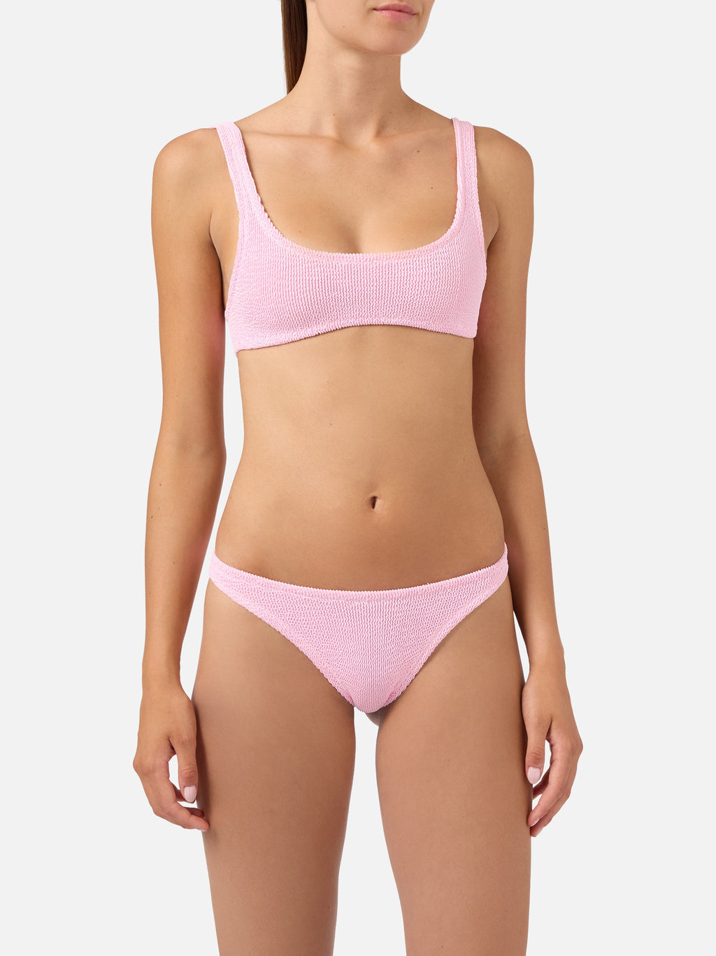 Bikini Naima Naomi in tessuto crinkle rosa