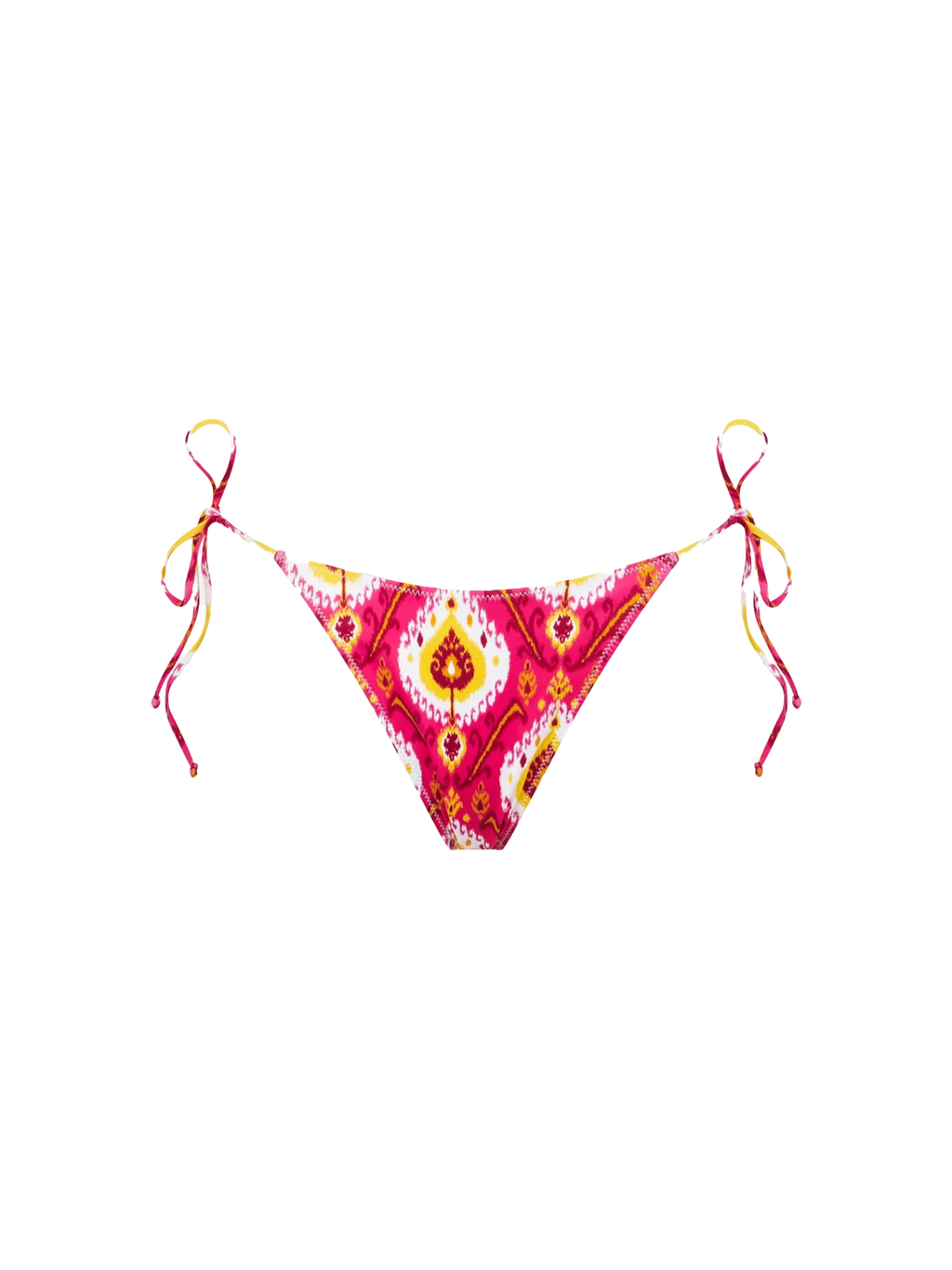 Slip mare Norah modello brasiliana fucsia con stampa ikat