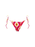 Slip mare Norah modello brasiliana fucsia con stampa ikat