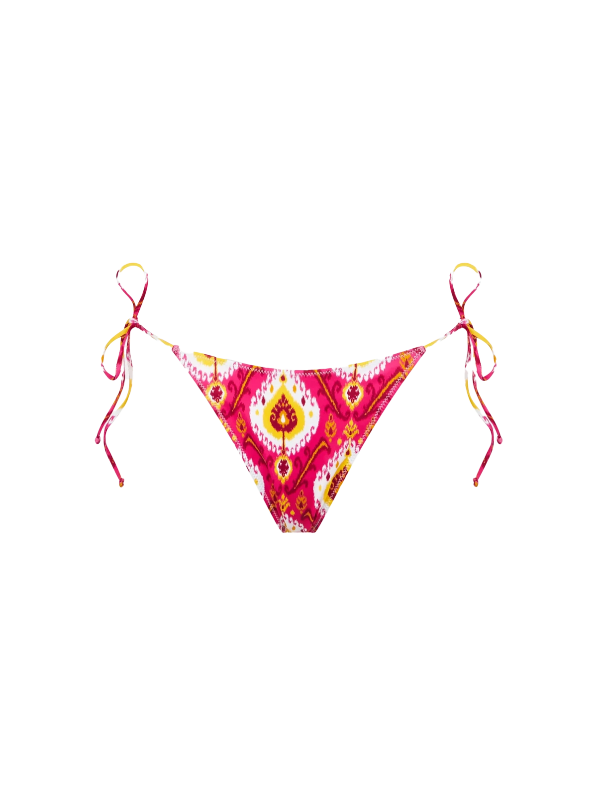 Slip mare Norah modello brasiliana fucsia con stampa ikat