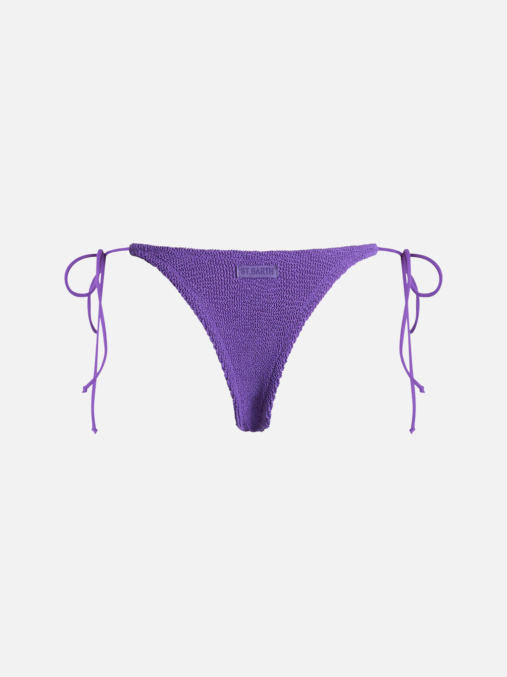 Slip mare Norah viola in tessuto crinkle