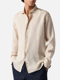 Camicia Pamplona bianco panna in lino product image 1