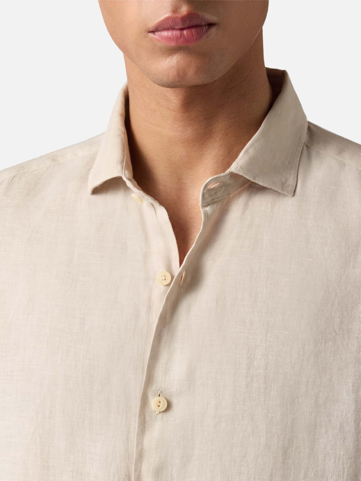 Camicia Pamplona bianco panna in lino product image 2