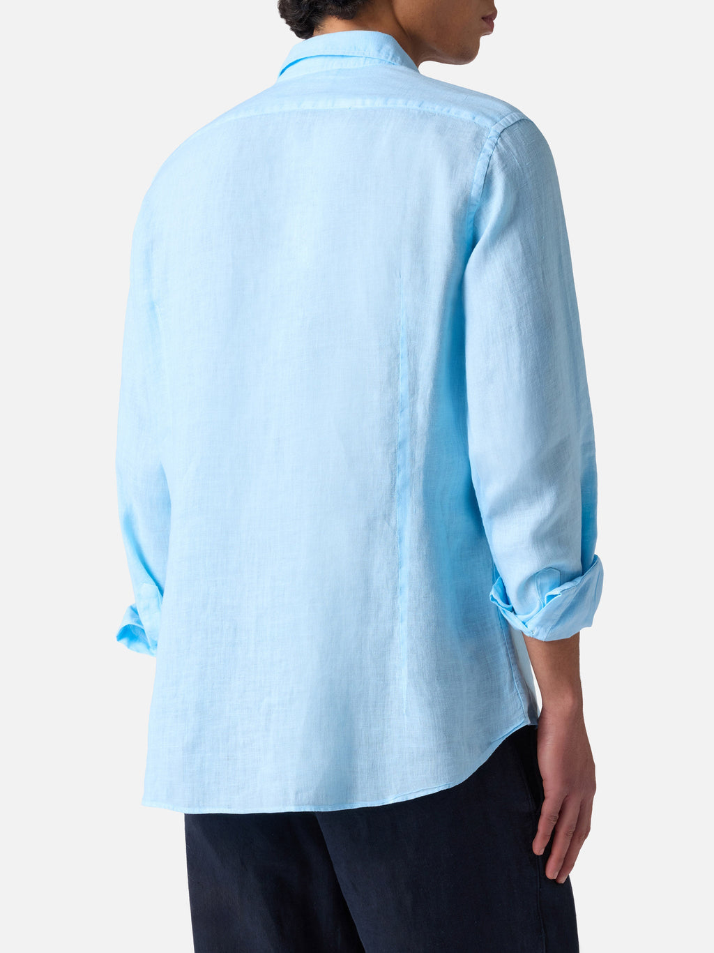 Camicia Pamplona azzurra in lino product image 3