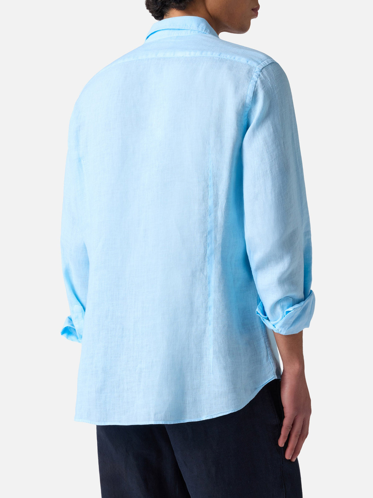 Camicia Pamplona azzurra in lino product image 3