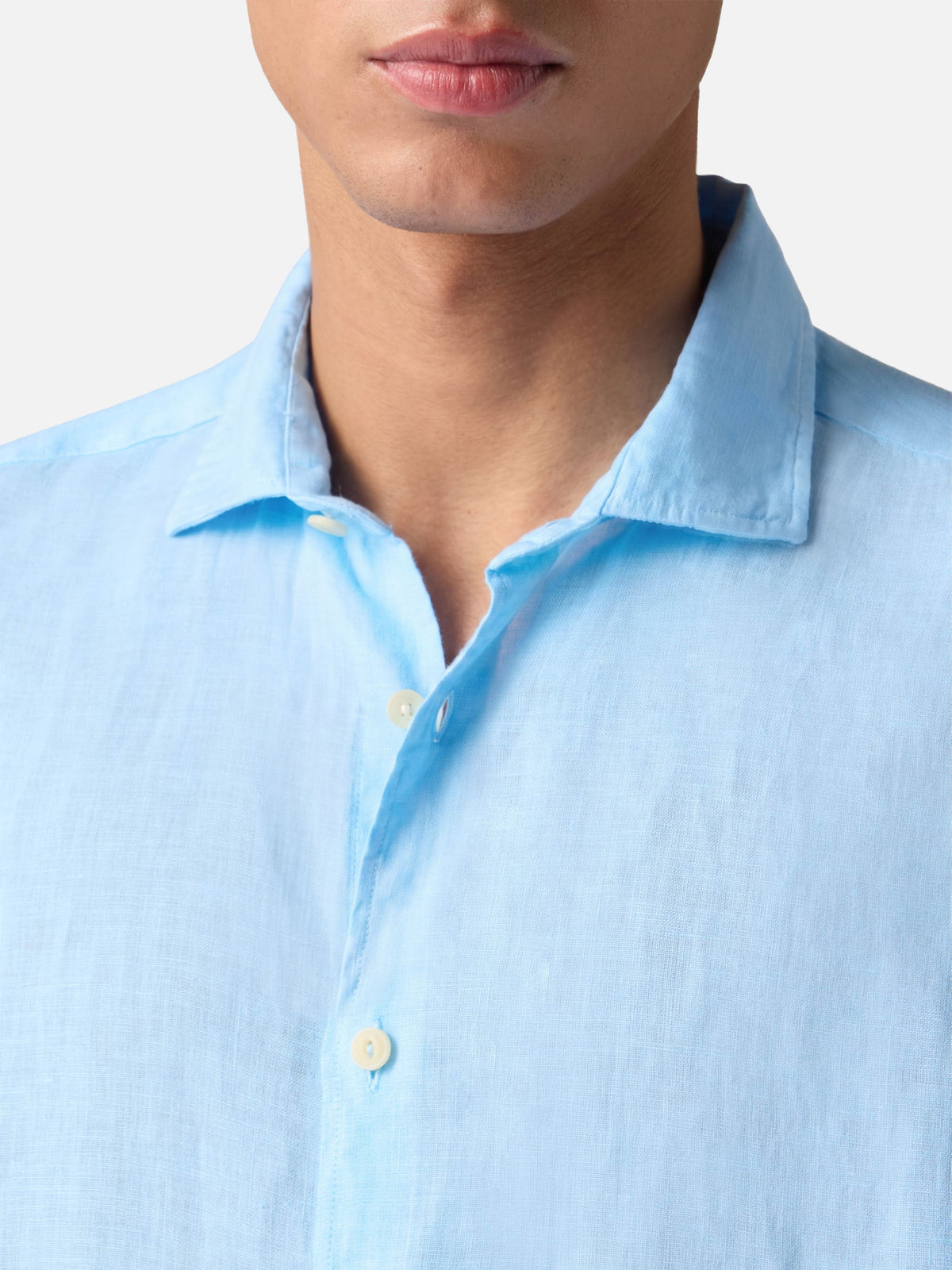 Camicia Pamplona azzurra in lino product image 2